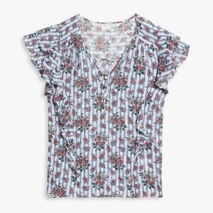 Bundle 3 for $70 | Veronica Beard Joi Ruffled Sleeve Top